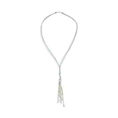 Silver hannah tassle pendant necklace